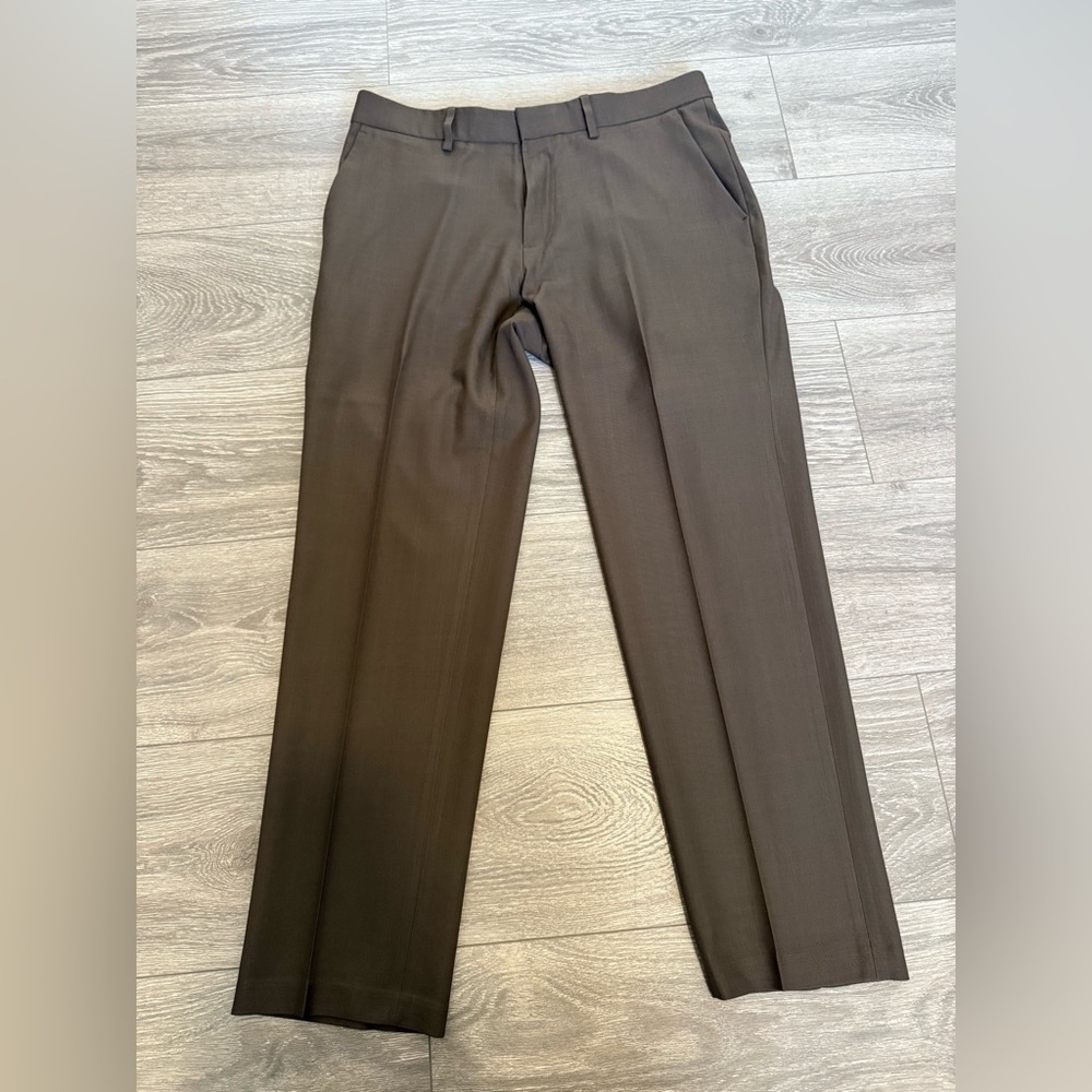 Haggar Men's Dark Brown Dress Pants